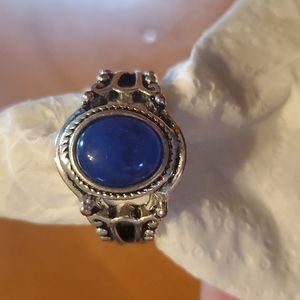 Paparazzi blue stone silver ring, one size fits all.